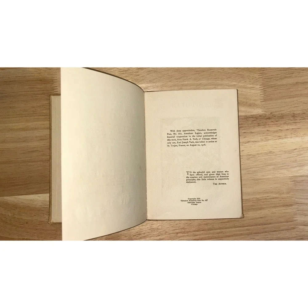 Antique - 1921‎ 'LEST WE FORGET' - George Trimble Signed American Legion Book